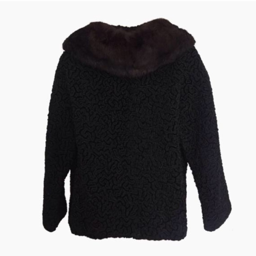 Vintage 60's Persian Lamb Jacket with Fur Collar - Picture 4 of 4